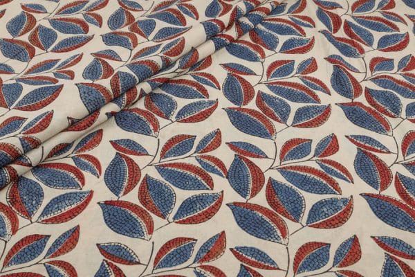 Pre-Cut 0.60m Natural White Dye Handblock Ajrakh Printed Cotton Fabric