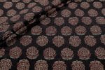 Natural Black Dye Handblock Ajrakh Printed Cotton Fabric