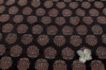 Natural Black Dye Handblock Ajrakh Printed Cotton Fabric - Image 2