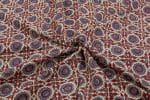 Natural White Dye Handblock Ajrakh Printed Cotton Fabric - Image 3