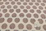 Natural White Dye Handblock Ajrakh Printed Cotton Fabric - Image 2