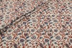 Natural White Dye Handblock Ajrakh Printed Cotton Fabric