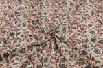 Natural White Dye Handblock Ajrakh Printed Cotton Fabric - Image 3