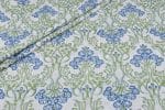 White Floral Handblock Printed 100% Pure Soft Cotton Fabric