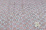 Pastel Blue Floral Handblock Printed 100% Pure Soft Cotton Fabric - Image 2
