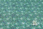 Jungle Green Floral Handblock Printed 100% Pure Soft Cotton Fabric - Image 2