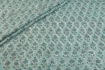 Jungle Green Floral Handblock Printed 100% Pure Soft Cotton Fabric
