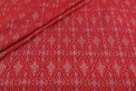 Christmas Red Authentic Handwoven Soft Silk-Cotton Ikkat Fabric