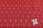 Christmas Red Authentic Handwoven Soft Silk-Cotton Ikkat Fabric - Image 2