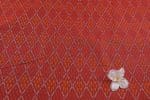 Brown Red Authentic Handwoven Soft Silk-Cotton Ikkat Fabric - Image 2