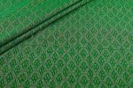 Forest Green Authentic Handwoven Soft Silk-Cotton Ikkat Fabric