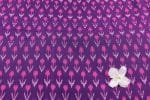 Grape Purple Mercerised Fine Handloom Ikkat Tie-Dye Pure Soft Cotton Fabric - Image 2