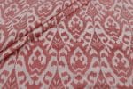 Salmon Pink Mercerised Fine Handloom Ikkat Tie-Dye Pure Soft Cotton Fabric