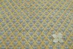 Musturd Floral Handblock Printed 100% Pure Soft Cotton Fabric - Image 2