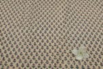 Bright Cream Floral Handblock Printed 100% Pure Soft Cotton Fabric - Image 2