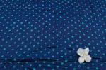 Midnight Blue Bandhani Tie Dye 100% Pure Soft Cotton Satin Finish Fabric - Image 2