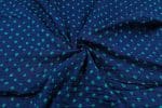 Midnight Blue Bandhani Tie Dye 100% Pure Soft Cotton Satin Finish Fabric - Image 3