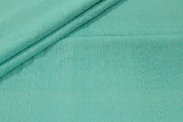 Turquoise Blue Handwoven Mangalgiri 100% Pure Cotton Fabric