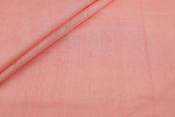 Salmon Pink Handwoven Mangalgiri 100% Pure Cotton Fabric