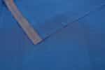 Two-Tone Blue Handwoven Zari Border Pure Cotton Fabric