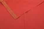 Bright Red Handwoven Zari Border Pure Cotton Fabric