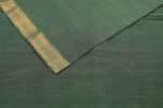 Two-Tone Green Handwoven Zari Border Pure Cotton Fabric