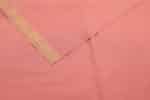 Salmon Pink Handwoven Zari Border Pure Cotton Fabric