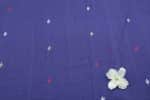 Purple Blue Handloom Intricate Border Flowy HandLoom Pure Soft Cotton Fabric - Image 2