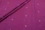 Rouge Purple Woven Design Flowy HandLoom Pure Soft Cotton Fabric