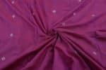 Rouge Purple Woven Design Flowy HandLoom Pure Soft Cotton Fabric - Image 3