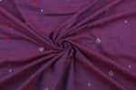 Rouge Purple Woven Design Flowy HandLoom Pure Soft Cotton Fabric - Image 3