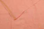 Pinkish Orange Handloom Woven Zari Motif Pure Soft Linen Fabric