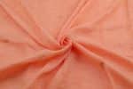Pinkish Orange Handloom Woven Zari Motif Pure Soft Linen Fabric - Image 3