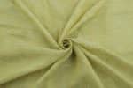 Olive Green Handloom Woven Zari Motif Pure Soft Linen Fabric - Image 3