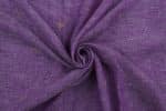 Affair Purple Handloom Woven Zari Motif Pure Soft Linen Fabric - Image 3
