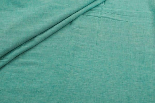 Pre-Cut 2.15m Turquoise Flowy HandLoom Pure Soft Cotton Fabric