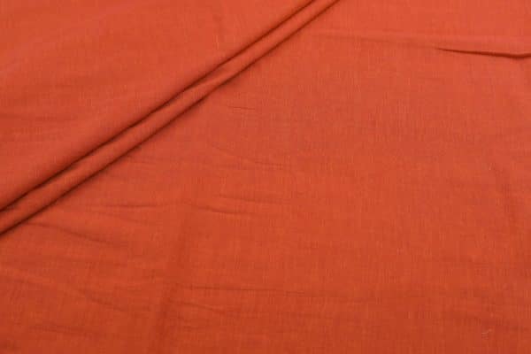Pre-Cut 1.30m Tomato Orange Flowy HandLoom Pure Soft Cotton Fabric
