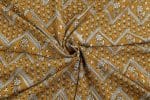 Musturd Bagru Handblock Printed Cotton Fabric - Image 3