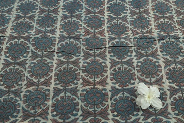 Brown Colour Bagru Handblock Printed Cotton Fabric