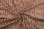 Natural Madder Red Bagru Handblock Printed Cotton Fabric - Image 3