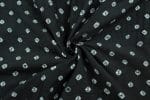 Natural Black Bandhani Tie Dye 100% Pure Soft Cotton Satin Finish Fabric - Image 3