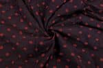 Black Bandhani Tie Dye 100% Pure Soft Cotton Satin Finish Fabric - Image 3
