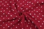 Ruby Red Bandhani Tie Dye 100% Pure Soft Cotton Satin Finish Fabric - Image 3