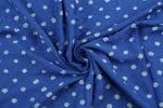 Royal Blue Bandhani Tie Dye 100% Pure Soft Cotton Satin Finish Fabric - Image 3