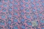 Soft Pink Floral Handblock Printed 100% Pure Soft Cotton Fabric - Image 2