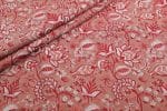 Coral Pink Floral Handblock Printed 100% Pure Soft Cotton Fabric