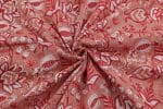 Coral Pink Floral Handblock Printed 100% Pure Soft Cotton Fabric - Image 3