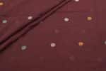 Brownish Red Woven Design Flowy HandLoom Pure Soft Cotton Fabric