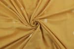 Royal Yellow Woven Design Flowy HandLoom Pure Soft Cotton Fabric - Image 3