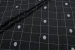 Black Woven Design Flowy HandLoom Pure Soft Cotton Fabric